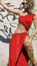 Lady in red