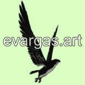 dark eagle draw against a light background, pop art style
